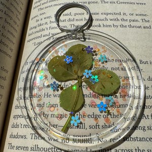 October 7th - Lucky Handmade Four-Leaf Clover Keychain | Lucky Clover Charm | Good Luck Accessory | Unique Gift Idea
