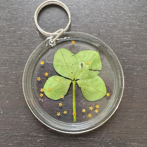 September 24th - Lucky Handmade Four-Leaf Clover Keychain | Lucky Clover Charm | Good Luck Accessory | Unique Gift Idea