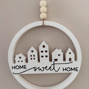 Door wreath personalized with name – decoration for front door or apartment – gift for wedding, family, housewarming, handmade door sign