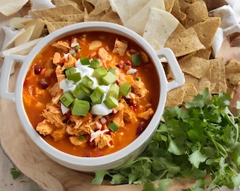 BEST Buffalo Chicken Slow Cooker Chili | Protein Rich, Protein Packed Dinner | Healthy Comfort Food | Digital Recipe Download