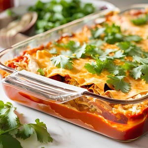 BESTE und EINFACH Gesunde Hühnchen Enchilada Auflauf | Komfort Mahlzeiten leicht gemacht | Digitales Rezept