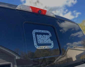 Tooled Leather G-Lock Decal for Cars or Trucks - 2 Color Decal