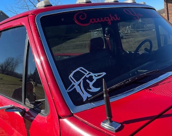 Wood Duck with Backwards Hat Decal for Car or Truck