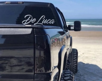 Custom Name Decal: Personalized Text, Truck Decal