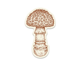 Red and White Spotted Mushroom Sticker