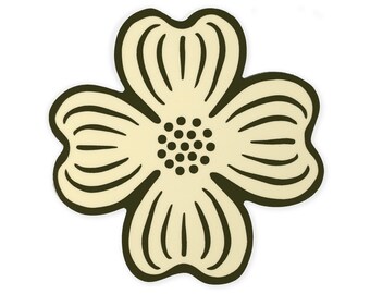 Dogwood Sticker - Virginia Flower Vinyl Outdoor Decal Gift