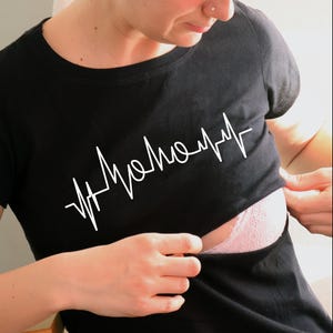 Breastfeeding Shirt with Hidden Zippers | Nursing Clothes for First Time Mom | Camiseta de Mama | Baby Shower Gift | Maternity Clothes