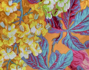 Kaffe Fassett Collective Philip Jacobs Horse Chestnut Yellow Fabric FQ PWPJ084 OOP HTF Rare