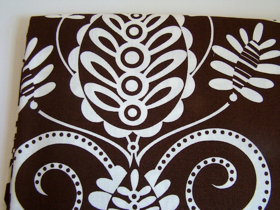 Large Scale Modern Medallion Fabric, Michael Miller Whimsy Doozie Fabric, Coco Brown OOP