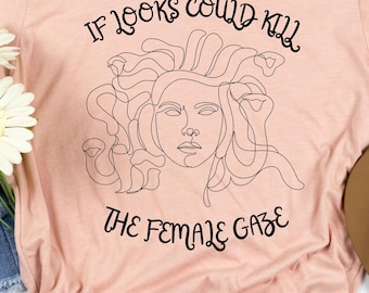 Medusa Graphic Tee: Feminist Greek Mythology Shirt