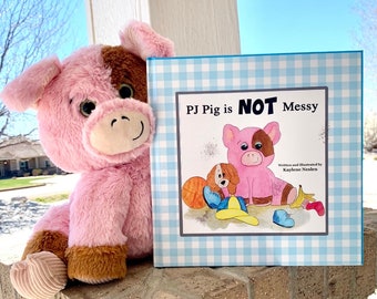 PJ Pig Stuffed Farm Animal with Bedtime Story