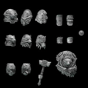 Primal hounds bear company set | GreyTide Studio| Space Warriors | Tabletop | Grimdark | bitz | for wargames & miniature collecting