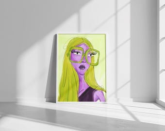 Abstract Woman Drawing