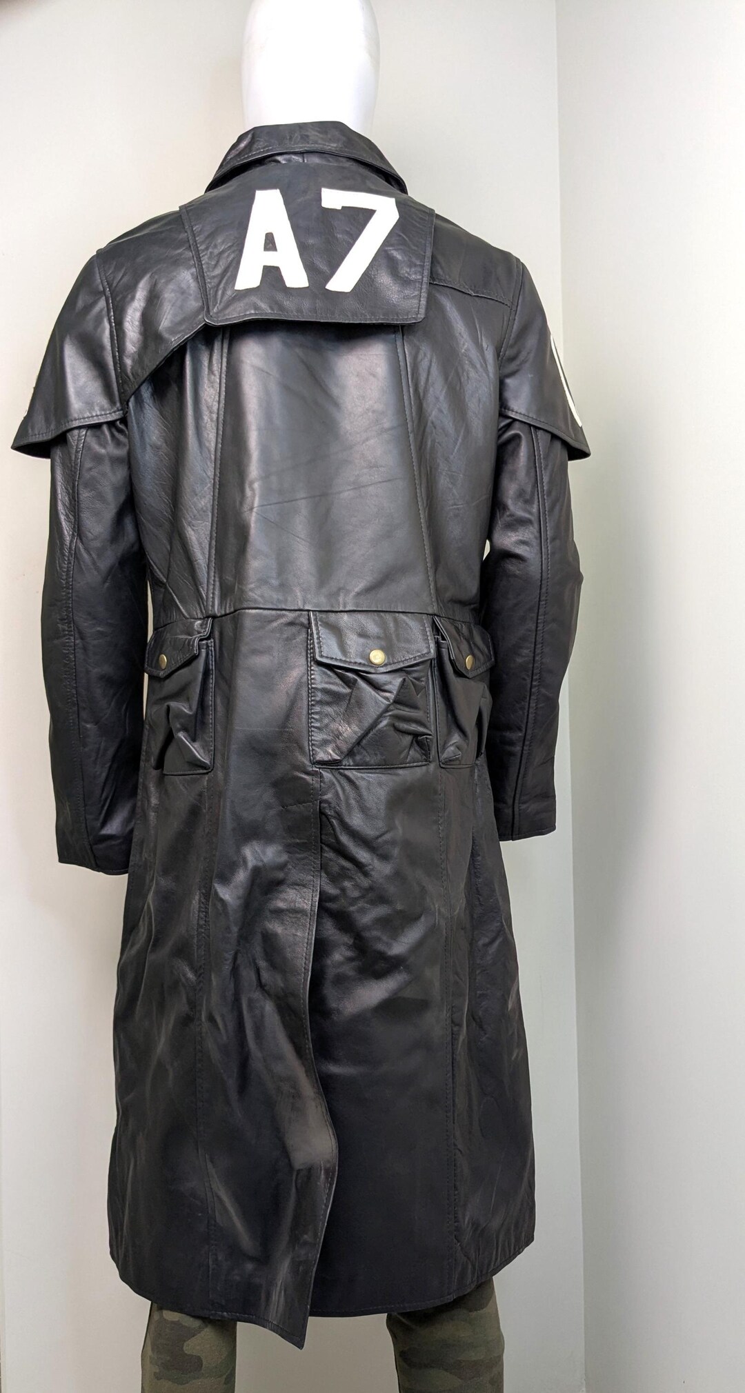 A7 Leather Ranger Duster Coat | Handmade Cowboy Black Trench Overcoat ...