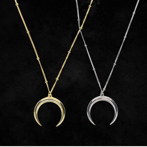 Sterling Silver Moon Pendant Necklace: AAA Cubic Zirconia, Celestial Jewelry