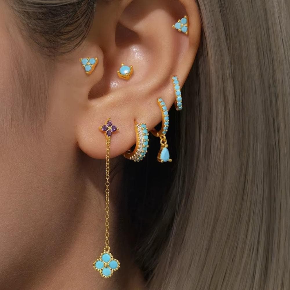 Boucles d'oreilles Scales (Noyer/Or rose) I