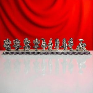 Pure Silver Vishnu Dasavataram for home Temple Decoration , Silver Dasavataram for pooja,  Hindu God Vishnu for Puja, Home Temple & Gifts