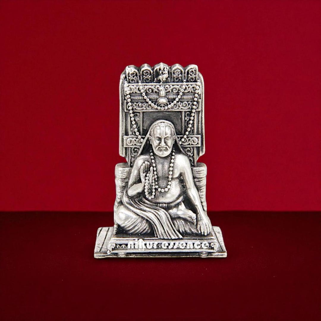 Pure Silver Ragavendra Swamy Idol, Ragavendra Swamy Murti, Hindu Pooja ...