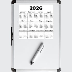 2026 Yearly Calendar Magnet | 2026 Calendar Magnet image 3