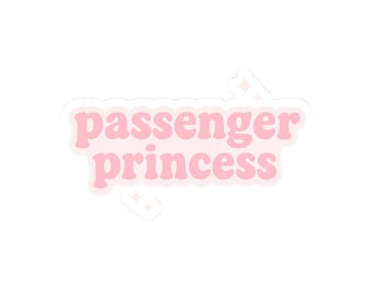 Passenger Princess Sticker | Pink Bubble Letter Vinyl Decal