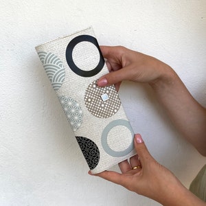 Handmade Faux Leather Tract Holder: Circle Print Ministry Organizer