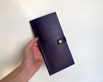 NEW - JW Ministry organizer for tracts - Faux leather tract holder, Purple color, Pockets for tracts and for business card, Pioneer gift