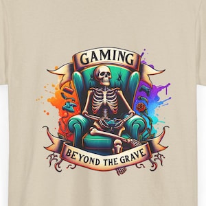 Gaming Beyond the Grave Unisex T-Shirt, Gamer Gift, Video Game Tee, Geek Shirt, Gaming Fan Apparel