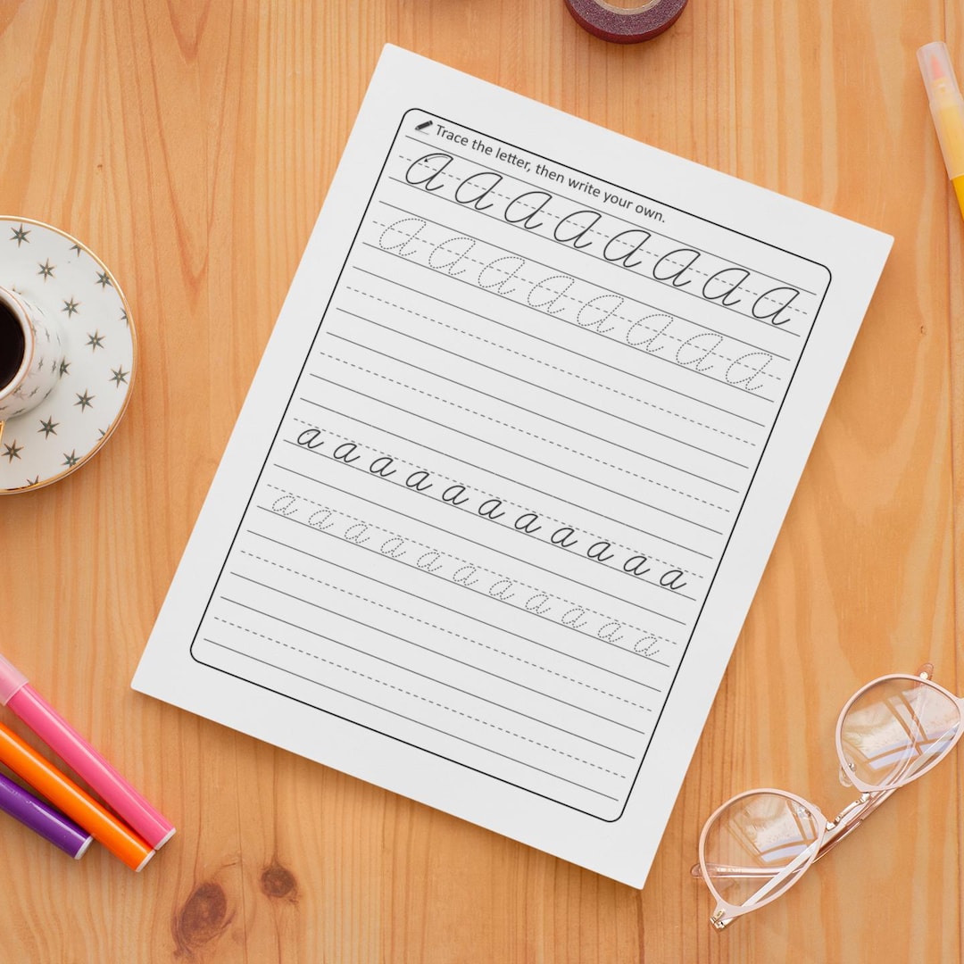 Cursive Letters, Numbers, and Words Handwriting Practice (digital ...