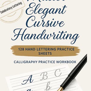 Celebratory Lettering Calligraphy Practice:  Master Elegant Cursive Handwriting
