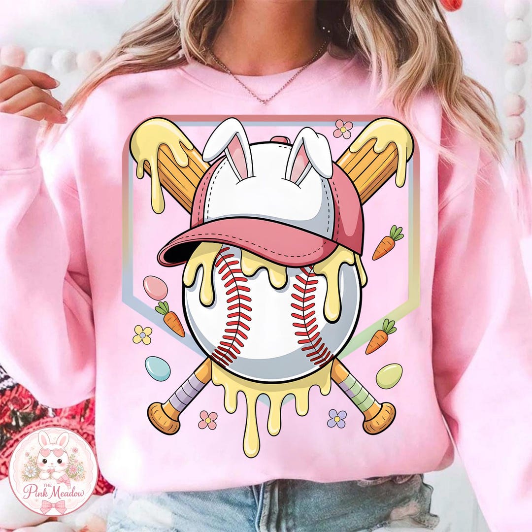 Easter Baseball PNG, Bunny Baseball PNG, Softball Easter Design PNG ...