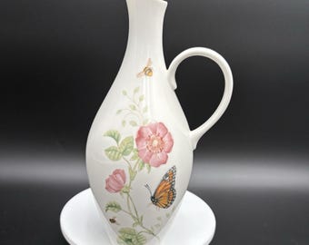 Lenox Butterfly Meadow Vinegar Oil Cruet Bottle Bud Vase