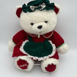 Vintage 1992 Kmart Momma Christmas Teddy Bear Plush