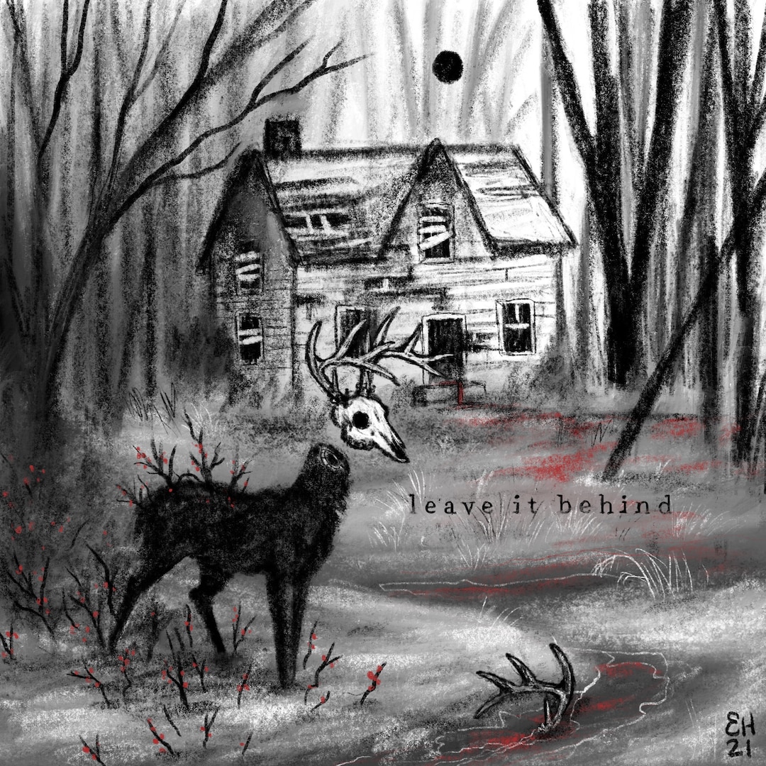 Regeneration 8x8 Fine Art Print Dark Surreal Deer Skull Horror