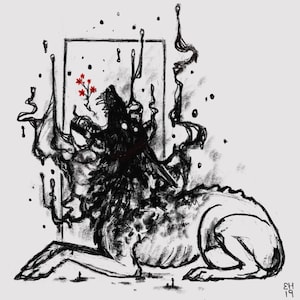 Manifest 8x8 Fine Art Print Dark Surreal Dog Canine Horror Gothic