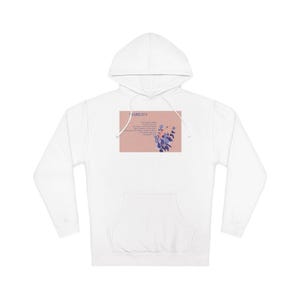 Felpa con cappuccio con stampa botanica: felpa unisex in misto cotone ispiratrice