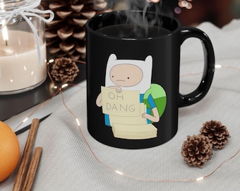 Adventure Time Finn Mug, Oh Dang Cartoon Cup (11oz, 15oz)