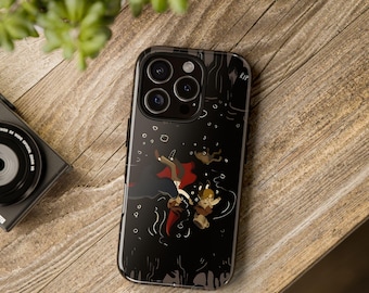 Custodia per telefono resistente con design subacqueo Over The Garden Wall di Greg e Wirt, OTGW, nera.