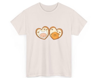 T-shirt in cotone con ciondolo a cuore di Finn e Jake di Adventure Time