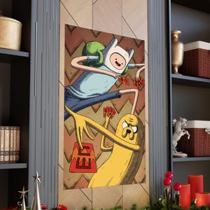 Adventure Time Poster: Finn and Jake Matte Vertical Wall Art