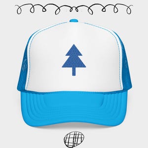 Gravity Falls Dipper Hat, Cartoon Network Parody Gifts, Custom Cosplayer Cap, Cute Design For Cosplay Fan Made Embroidery Foam Trucker Merch