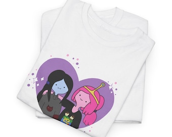 Adventure Time Princess Bubblegum and Marceline Tee, Valentine's day LGBTQ T-shirt, Cartoon Pride Shirt Gift