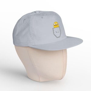 Adventure Time Jake in Pocket Fan Art Whimsical Surf Hat with Custom Design | Gift For Cartoon Network Lover, Premium Jake The Dog Print Cap