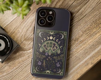 Pocket Altar Phone Cases, Tarot Manifest Purple Tough Case, Witchy Whimsigoth Astrology Gifts