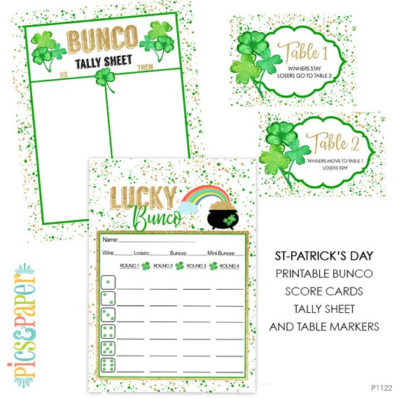 st-patrick-s-day-bunco-score-card-green-and-gold-with-etsy