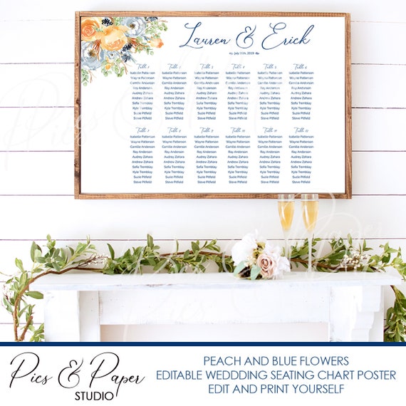 How To Make A Wedding Seating Chart Poster