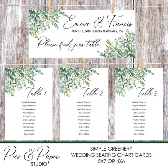 Easy Wedding Seating Chart