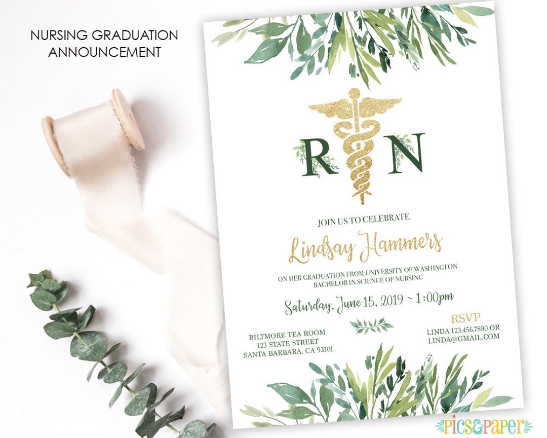 Nursing Pinning Ceremony Invitation Graduation Ceremony Etsy