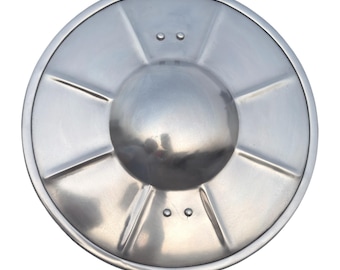 Handmade Steel Buckler Shield | Medieval Round Combat Armor (30.5 cm)