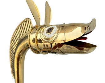 6ft Brass Celtic Carnyx War Horn Replica | Handcrafted Medieval Trumpet, Viking Decor