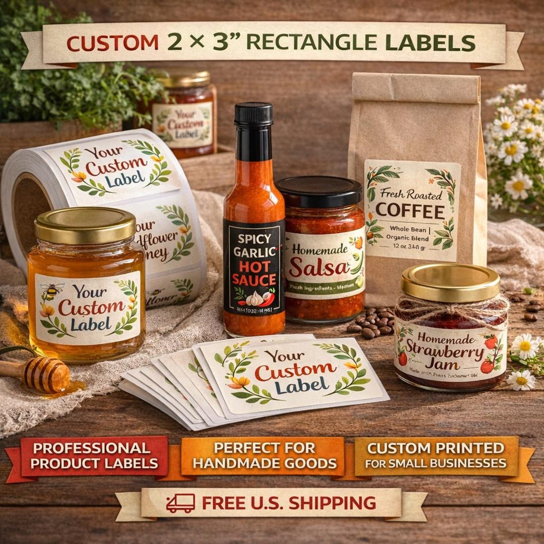 Custom 2x3 Product Labels on a Roll | Food & Jar Labels | Honey, Salsa ...